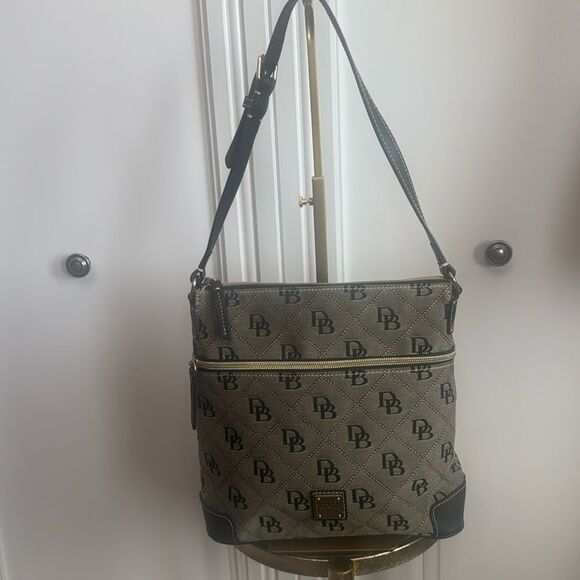 Dooney & Bourke Jacquard Logo Shoulder Bag - Picture 1 of 14